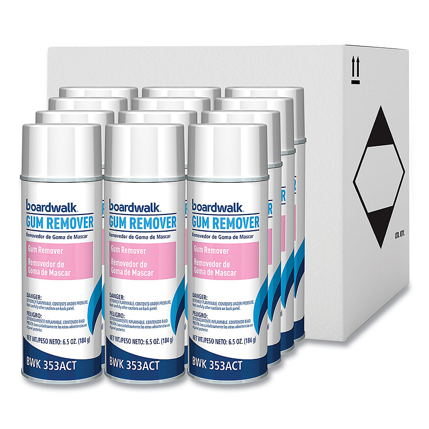 Boardwalk Chewing Gum and Candle Wax Remover, 6 oz Aerosol Spray, 12/Carton (BWK353ACT)