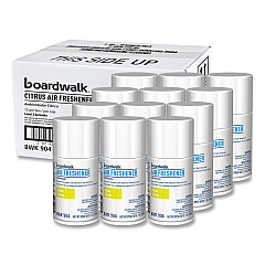 Boardwalk Metered Air Freshener Refill, Citrus Sunrise, 5.3 oz Aerosol Spray, 12/Carton (BWK904)