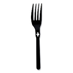 Fork WeGo Polystyrene, Fork, Black, 1000/Carton (54101101)