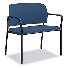 HON Accommodate Series Bariatric Chair with Arms, 33.5" x 21.5" x 32.5", Elysian Seat, Elysian Back, Charblack Legs (SB50FESX04CB)