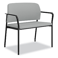 HON Accommodate Series Bariatric Chair with Arms, 33.5" x 21.5" x 32.5", Flint Seat, Flint Back, Charblack Legs (SB50FESX39CB)