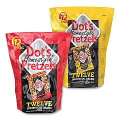 Dot's Pretzels Pretzels Variety Pack, Assorted Flavors, 1.5 oz, 12/Pack, 2 Packs/Carton (60000265)
