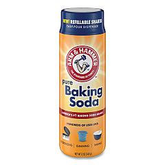 Arm &amp; Hammer Baking Soda, 12 oz Refillable Shaker Canister, 6/Carton (3320097531)