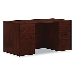 HON 10500 Series Double Pedestal Desk with Full Pedestals, 60" x 30" x 29.5", Mahogany (105892NN)