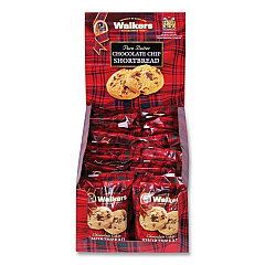 Walkers Shortbread Cookies, Chocolate Chip, 1.4 oz Pack, 2/Pack, 20 Packs/Box (1537D)