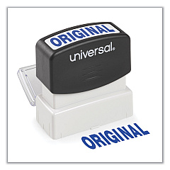 Universal Message Stamp, ORIGINAL, Pre-Inked One-Color, Blue (UNV10060)