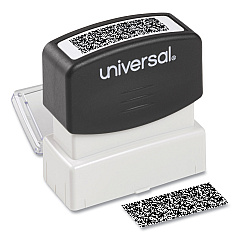 Universal Security Stamp, Obscures Area 9/16 x 1 11/16, Black (UNV10136)