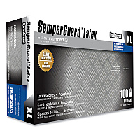 SemperGuard Latex Gloves, Cream, X-Large, 100/Box, 10 Boxes/Carton (INDPS105)