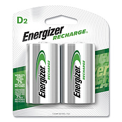 Energizer NiMH Rechargeable D Batteries, 1.2 V, 2/Pack (NH50BP2)