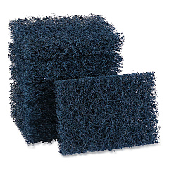 Boardwalk Extra Heavy-Duty Scour Pad, 3.5 x 5, Dark Blue, 20/Carton (BWK188)