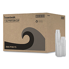 Boardwalk Souffle/Portion Cups, 1 oz, Polypropylene, Clear, 20 Cups/Sleeve, 125 Sleeves/Carton (BWKPRTN1TS)