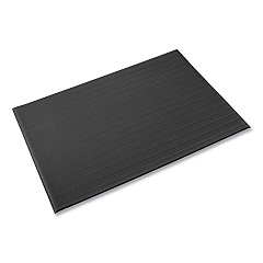 Crown Mats Ribbed Vinyl Anti-Fatigue Mat, Rib Embossed Surface, 36 x 144, Black (FL3612BK)
