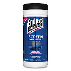 Endust Antistatic Cleaning Wipes, Premoistened, 5 x 7, Clean Scent, 70/Canister (11506)