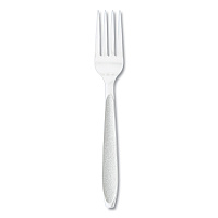 SOLO Impress Heavyweight Full-Length Polystyrene Cutlery, Fork, White, 100/Box, 10 Boxes/Carton (HSWFX0007)