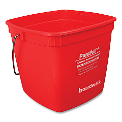 Boardwalk PuraPail, 6 qt, Polypropylene, Red/White (BWK6QTREDBKT)