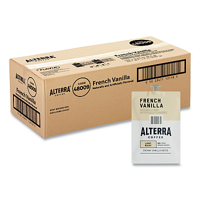 Flavia Alterra French Vanilla Coffee Freshpack, French Vanilla, 0.23 oz Pouch, 100/Carton (48009)