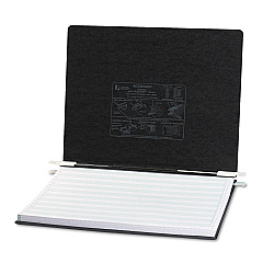 ACCO PRESSTEX Covers with Storage Hooks, 2 Posts, 6" Capacity, 14.88 x 11, Black (54071)