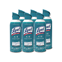 LYSOL Brand Air Sanitizer Spray, Simple Fresh, 10 oz Aerosol Spray, 6/Carton (99350CT)