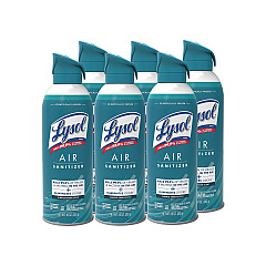 LYSOL Brand Air Sanitizer Spray, Simple Fresh, 10 oz Aerosol Spray, 6/Carton (99350CT)