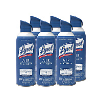LYSOL Brand Air Sanitizer Spray, White Linen, 10 oz Aerosol Spray, 6/Carton (99351CT)