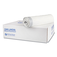 Inteplast Group Draw-Tuff Institutional Draw-Tape Can Liners, 55 gal, 1.9 mil, 42.5" x 35.5", Natural, 50/Carton (DT55DRUM)