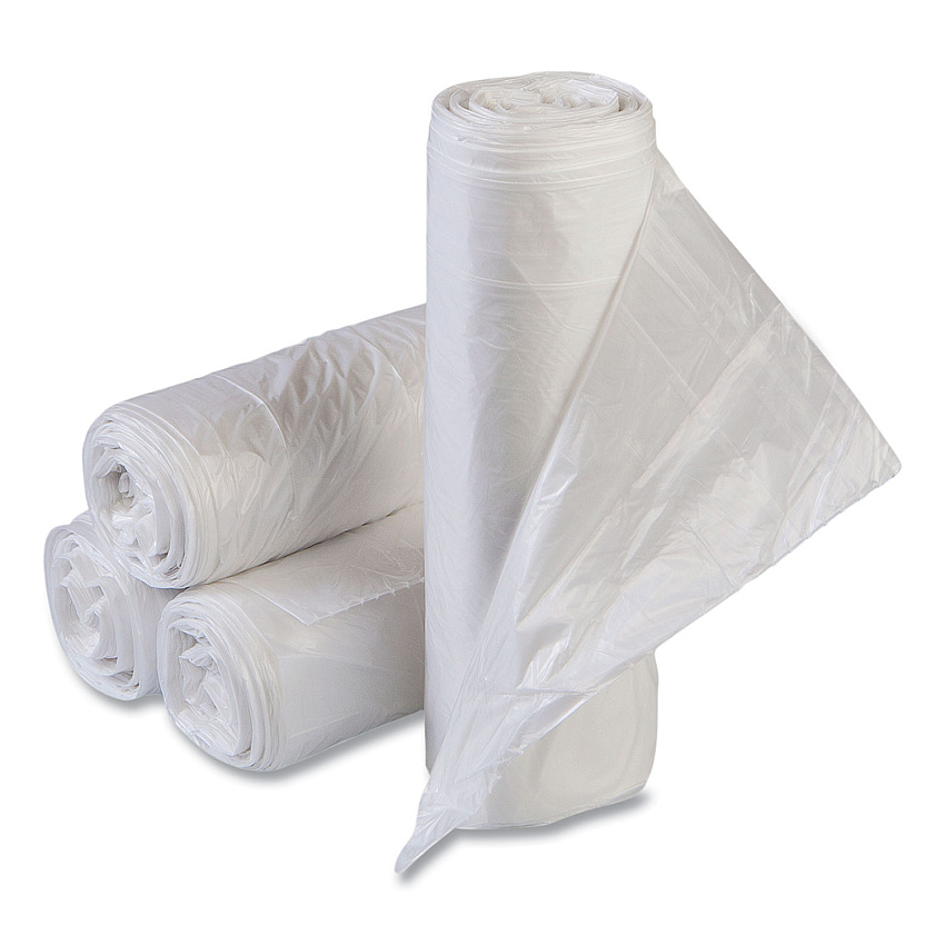 Inteplast Group Draw-Tuff Institutional Draw-Tape Can Liners, 23 gal, 1 mil, 38" x 28.5", Natural, 150/Carton (DTS2838N)