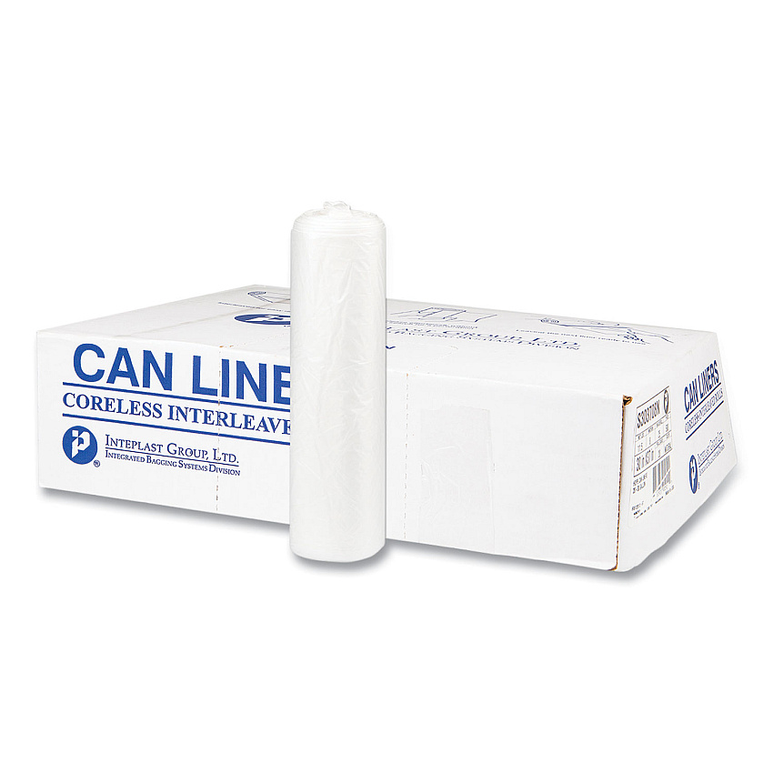 Inteplast Group High-Density Commercial Can Liners, 16 gal, 6 microns, 24" x 33", Natural, 1,000/Carton (S243306N)
