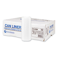 Inteplast Group High-Density Commercial Can Liners, 16 gal, 8 microns, 24" x 33", Natural, 1,000/Carton (S243308N)