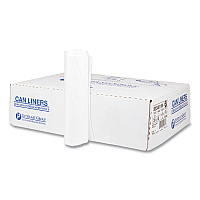 Inteplast Group High-Density Interleaved Commercial Can Liners, 33 gal, 11 microns, 33" x 40", Clear, 500/Carton (S334011N)