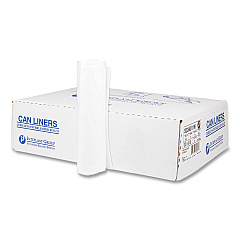 Inteplast Group High-Density Interleaved Commercial Can Liners, 33 gal, 11 microns, 33" x 40", Clear, 500/Carton (S334011N)