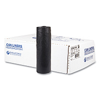 Inteplast Group High-Density Interleaved Commercial Can Liners, 33 gal, 16 microns, 33" x 40", Black, 250/Carton (S334016K)
