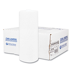 Inteplast Group High-Density Interleaved Commercial Can Liners, 55 gal, 17 microns, 36" x 60", Clear, 200/Carton (S366017N)