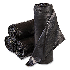 Inteplast Group High-Density Commercial Can Liners, 55 gal, 0.87 mil, 36" x 60", Black, 150/Carton (S366022K)