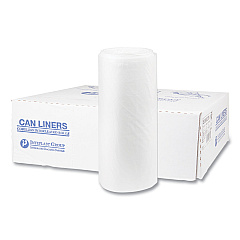 Inteplast Group High-Density Interleaved Commercial Can Liners, 60 gal, 22 microns, 38" x 60", Clear, 150/Carton (S386022N)
