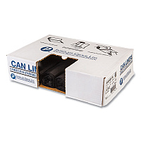 Inteplast Group High-Density Interleaved Commercial Can Liners, 45 gal, 12 microns, 40" x 48", Black, 250/Carton (S404812K)