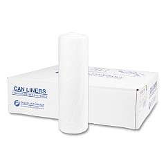 Inteplast Group High-Density Interleaved Commercial Can Liners, 45 gal, 14 microns, 40" x 48", Clear, 250/Carton (S404814N)