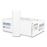 Inteplast Group High-Density Interleaved Commercial Can Liners, 45 gal, 16 microns, 40" x 48", Clear, 250/Carton (S404816N)