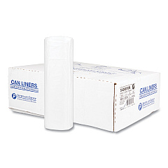 Inteplast Group High-Density Interleaved Commercial Can Liners, 45 gal, 16 microns, 40" x 48", Clear, 250/Carton (S404816N)