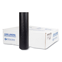 Inteplast Group High-Density Interleaved Commercial Can Liners, 60 gal, 16 microns, 43" x 48", Black, 200/Carton (S434816K)