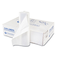 Inteplast Group High-Density Interleaved Commercial Can Liners, 60 gal, 17 microns, 43" x 48", Clear, 200/Carton (S434817N)