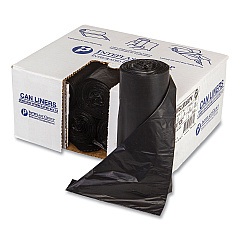 Inteplast Group Low-Density Commercial Can Liners, 30 gal, 0.9 mil, 30" x 36", Black, 200/Carton (SL3036XPK)