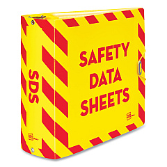 Avery UltraDuty Safety Data Sheet Binder Bundle, 3 Rings, 3" Capacity, 11 x 8.5, Yellow/Red (77714)