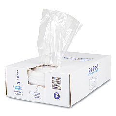 Inteplast Group Ice Bucket Liner Bags, 3 qt, 0.5 mil, 6" x 12", Clear, 1,000/Carton (BL060612)