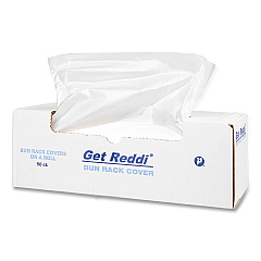 Inteplast Group Poly Bun Rack Cover, 60 x 80, 15 Micron, Clear, 50/Carton (BR60X80)