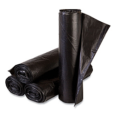 Inteplast Group High-Density Commercial Can Liners, 10 gal, 6 microns, 24" x 24", Black, 1,000/Carton (EC242406K)
