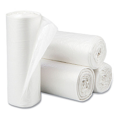 Inteplast Group High-Density Interleaved Commercial Can Liners, 60 gal, 12 microns, 38" x 60", Clear, 200/Carton (S386012N)