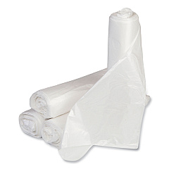 Inteplast Group Low-Density Commercial Can Liners, 10 gal, 0.35 mil, 24" x 24", Clear, 1,000/Carton (SL2424LTN)