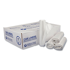 Inteplast Group Low-Density Commercial Can Liners, 16 gal, 0.35 mil, 24" x 33", Clear, 1,000/Carton (SL2433LTN)