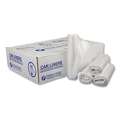 Inteplast Group High-Density Commercial Can Liners Value Pack, 60 gal, 12 microns, 43" x 46", Clear, 200/Carton (VALH4348N14)
