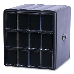 Flavia Four Column Merchandiser, 12 Compartments, 15.2 x 17.2 x 16.3, Black (25200002)